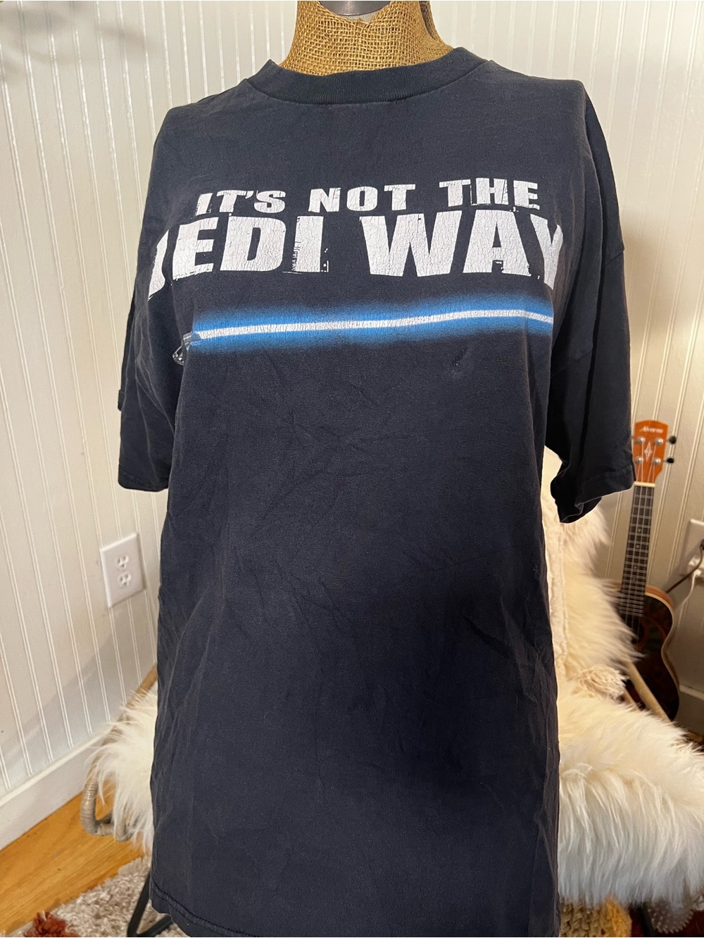 "It's Not The Jedi Way" vintage Men's Black Graphic Star Wars Tee